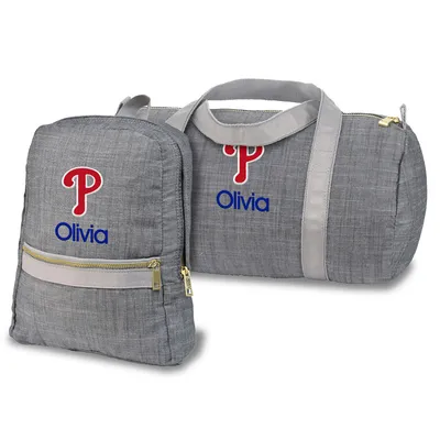 Philadelphia Phillies Personalized Small Backpack and Duffle Bag Set