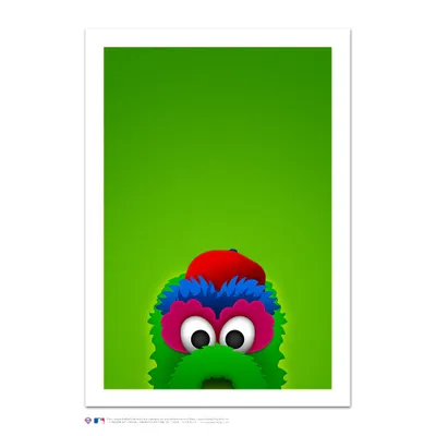 Philadelphia Phillies Phillie Phanatic 14 x 20 Minimalist Mascot Art