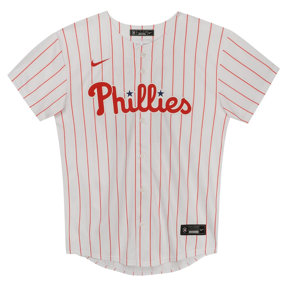 Maillot de match à domicile Nike Nick Castellanos, blanc, pour enfants d'âge préscolaire, des Phillies Philadelphie