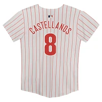 Maillot de match à domicile Nike Nick Castellanos, blanc, pour enfants d'âge préscolaire, des Phillies Philadelphie