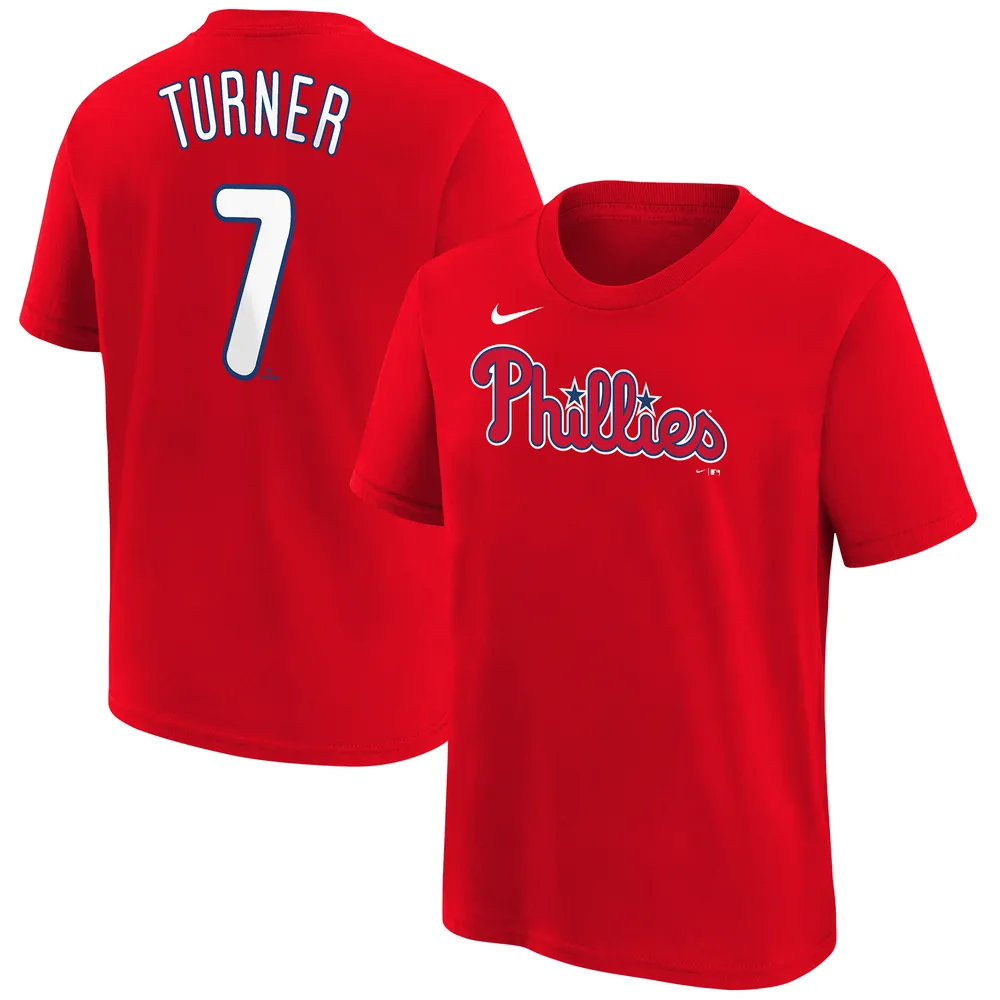 Nike Preschool Nike Trea Turner Red Philadelphia Phillies Player Name &  Number T-Shirt