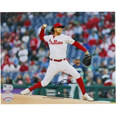 Taijuan Walker Philadelphia Phillies Autographed 8" x 10" White Jersey Pitching Photograph