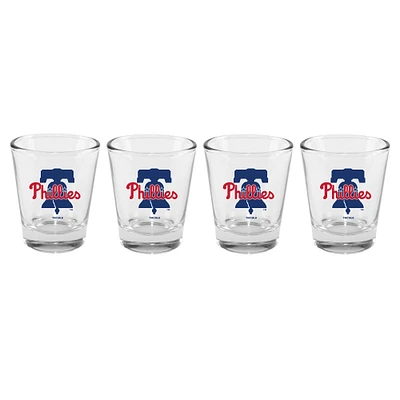 The Memory Company Phillies de Philadelphie, paquet de 4, 2 oz. Ensemble de verres à shot