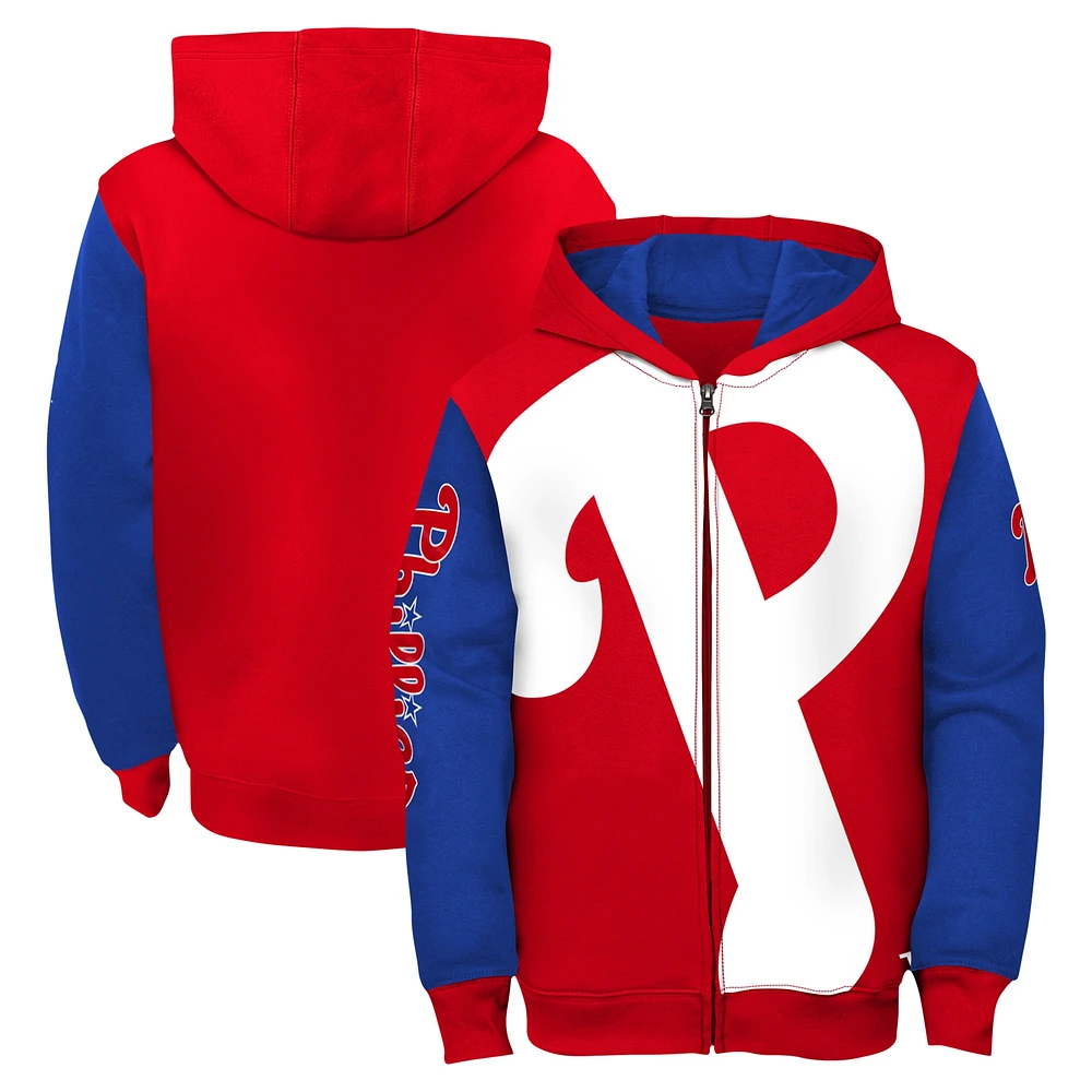 Toddler Red Philadelphia Phillies Postcard Full-Zip Hoodie