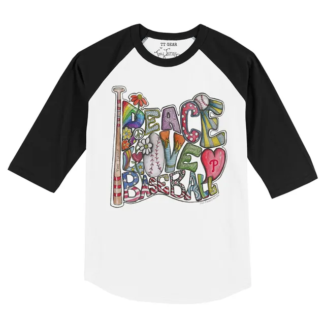 Lids Philadelphia Phillies Tiny Turnip Youth Peace Love Baseball T-Shirt -  White