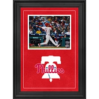 Trea Turner Philadelphia Phillies Autographed Deluxe Framed 8" x 10" White Jersey Hitting Photograph