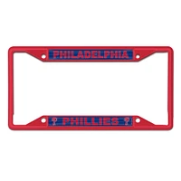 Cadre de plaque d'immatriculation WinCraft Phillies de Philadelphie couleur chrome