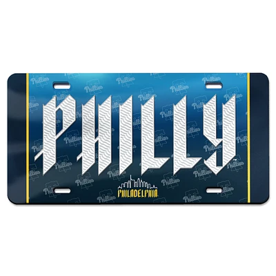 WinCraft Philadelphia Phillies City Connect Laser-Cut Metallic License Plate