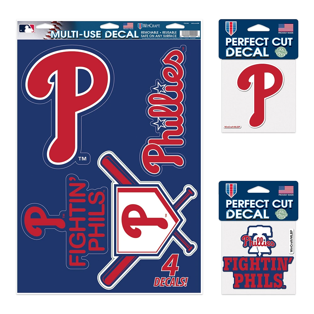 Pack de décalcomanies WinCraft Philadelphia Phillies