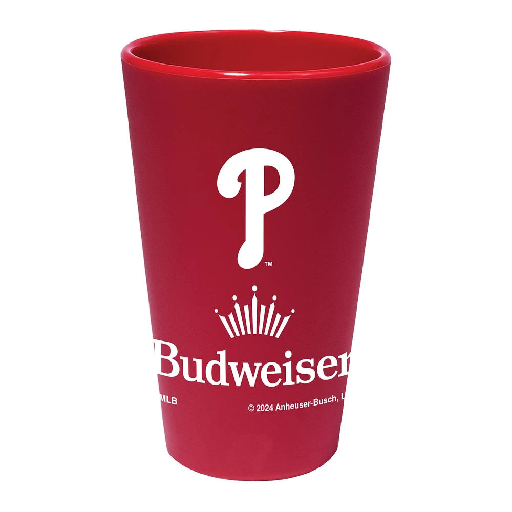 WinCraft Philadelphie Phillies MLB x Budweiser 16oz. Verre à bière en silicone