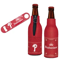 WinCraft Philadelphia Phillies MLB x Budweiser Ouvre-bouteille et 2 refroidisseurs de bouteilles