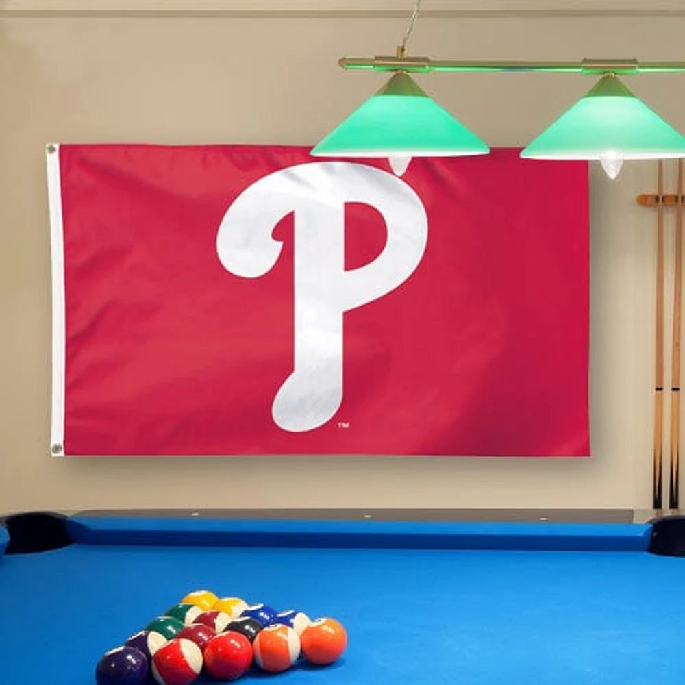 WinCraft Phillies de Philadelphie Rouge Deluxe 3' x 5' Drapeau