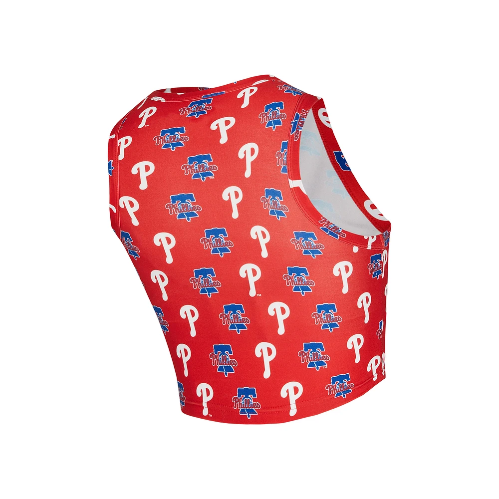 Ensemble débardeur et jupe-short en tricot rouge Philadelphia Phillies pour femme Concepts Sport