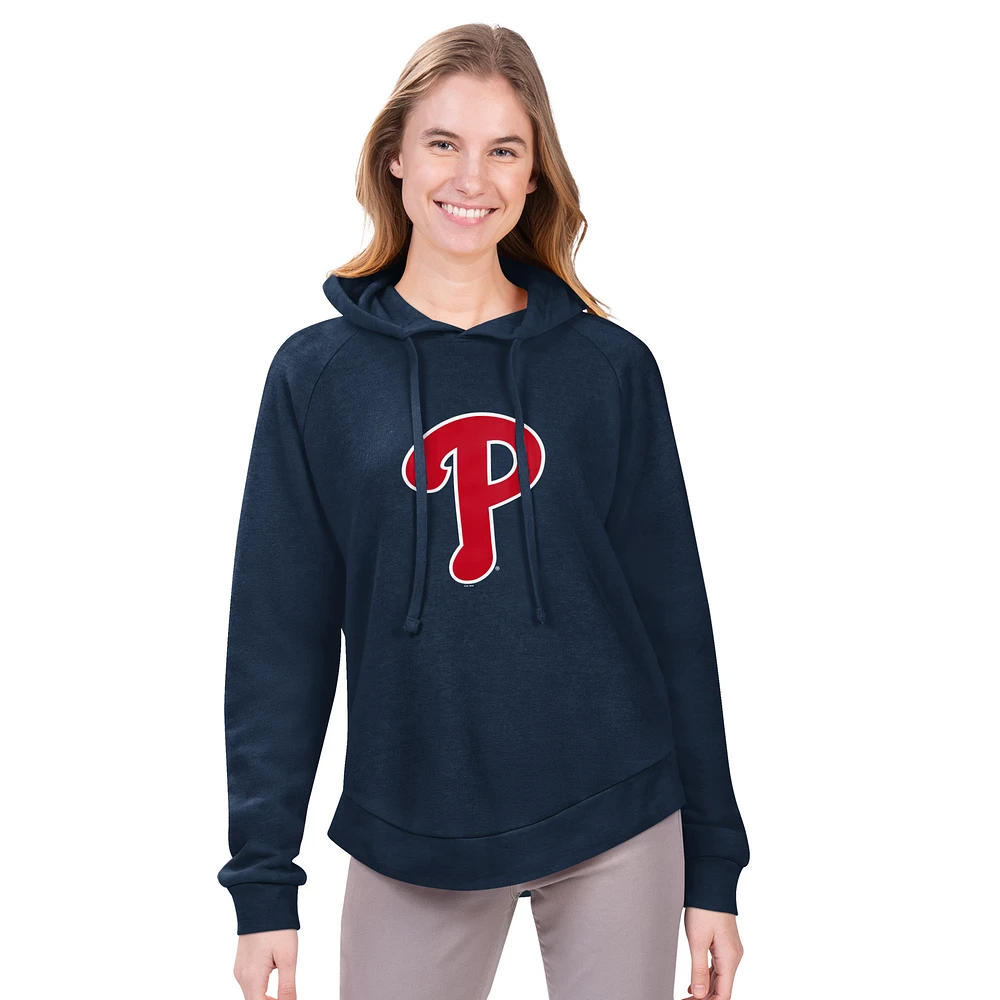 Women's G-III 4Her by Carl Banks  Navy Philadelphia Phillies Jordan Angel Raglan Fleece Pullover Hoodie