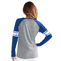 Women's G-III 4Her by Carl Banks  Royal Philadelphia Phillies The Franchise Tri-Blend Raglan V-Neck Long Sleeve T-Shirt