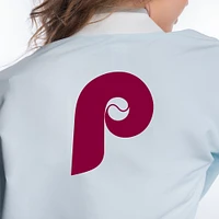 Women's Lusso  Light Blue Philadelphia Phillies Paisley Cropped Full-Zip Jacket
