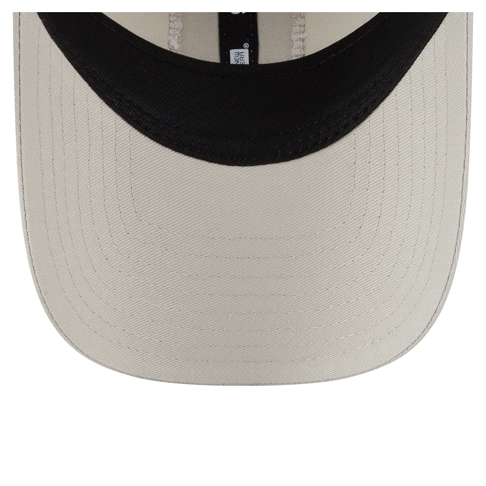 Women's New Era  Light Beige Philadelphia Phillies Square Stitch 9TWENTY Adjustable Hat