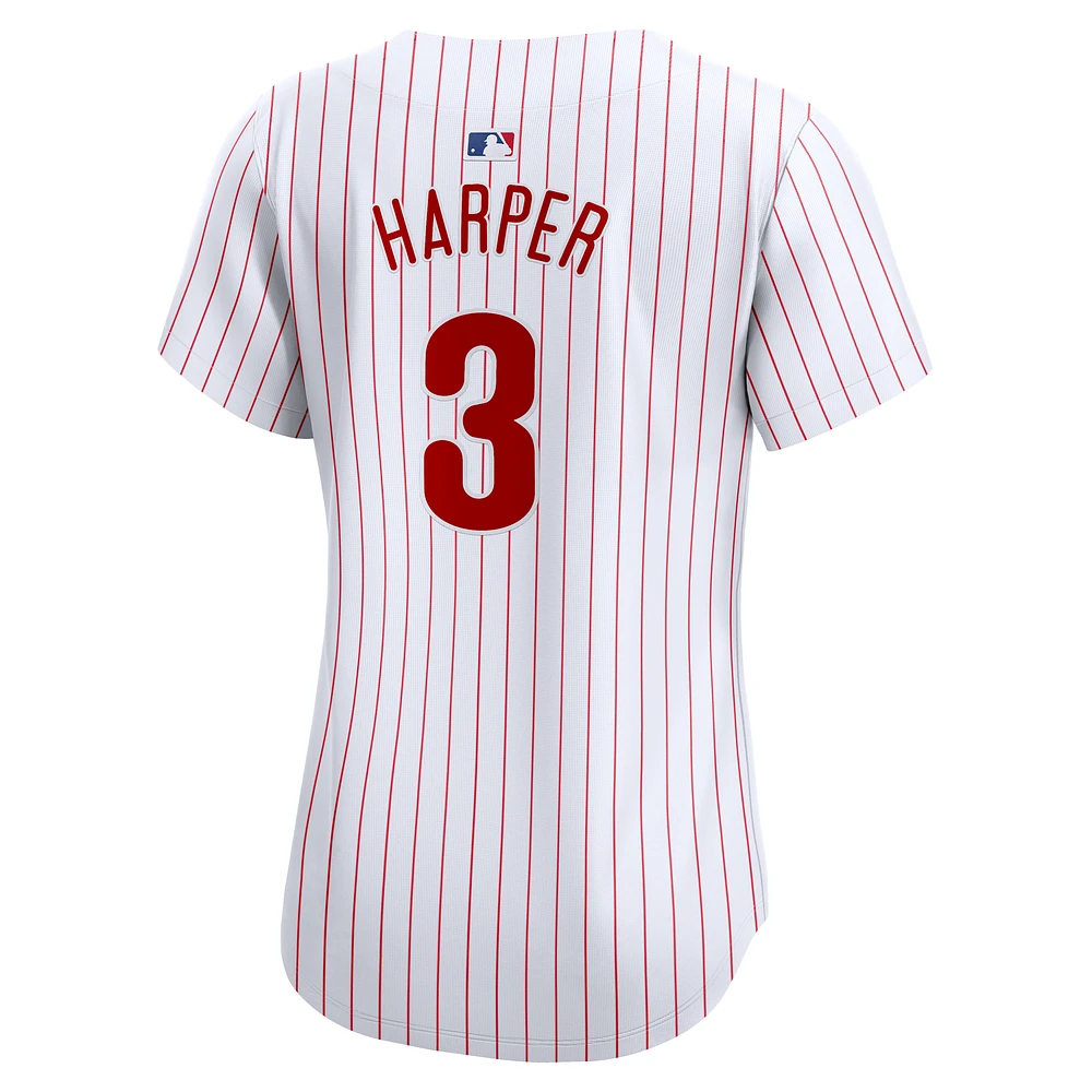 Maillot de joueur Nike Bryce Harper blanc Philadelphia Phillies Limited pour femme