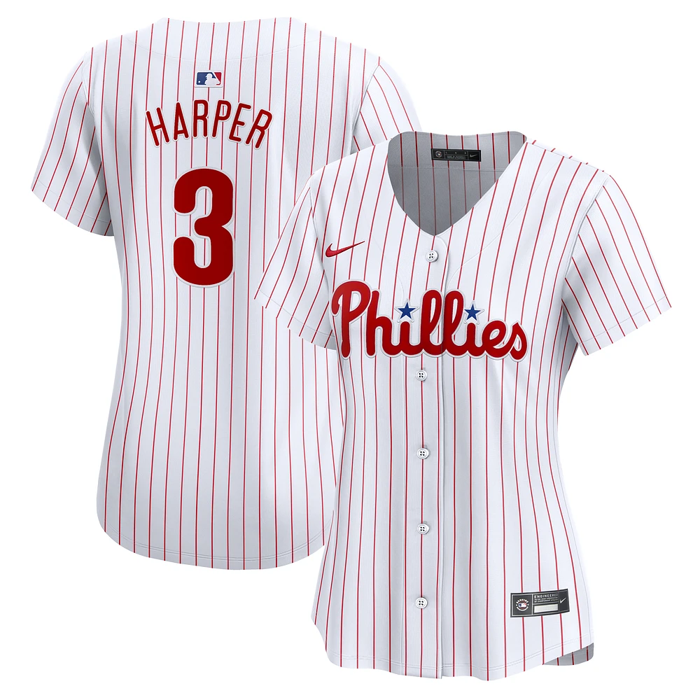 Maillot de joueur Nike Bryce Harper blanc Philadelphia Phillies Limited pour femme