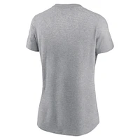 T-shirt Nike gris chiné avec logo des Philadelphia Phillies pour femme