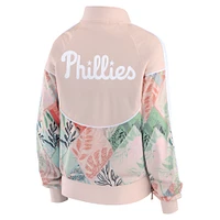 Women's WEAR by Erin Andrews  Sand Philadelphia Phillies Raglan Full-Zip Track Jacket