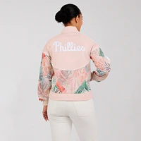 Women's WEAR by Erin Andrews  Sand Philadelphia Phillies Raglan Full-Zip Track Jacket