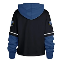 Women's '47  Navy Philadelphia Phillies City Connect Shortstop Cropped Pullover Hoodie