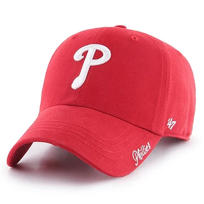 Women's '47 Red Philadelphia Phillies Team Miata Clean Up Adjustable Hat