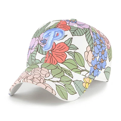 Women's '47 White Philadelphia Phillies Florentina Clean Up Adjustable Hat