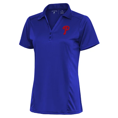 Women's Antigua Royal Philadelphia Phillies Logo Tribute Polo