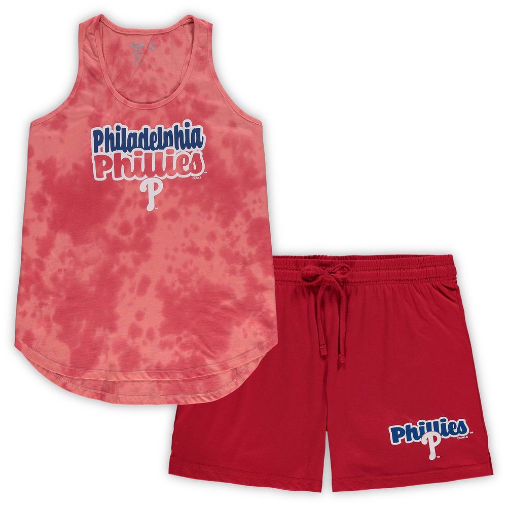 Concepts Sport Women's Concepts Sport Red Philadelphia Phillies Plus Cloud  Tank Top & Shorts Sleep Set