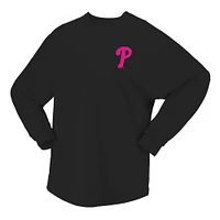 Women's Fanatics  Black Philadelphia Phillies Neon Jersey Long Sleeve T-Shirt