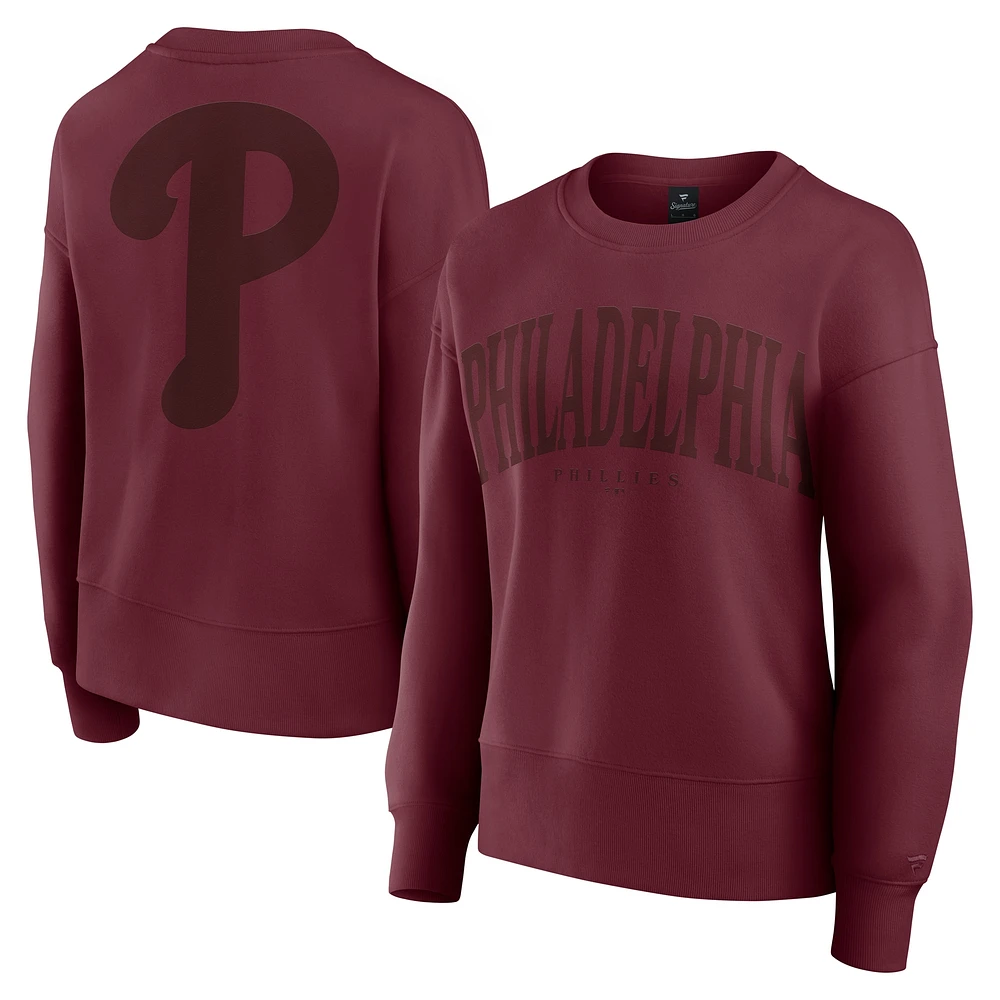 Women's Fanatics Burgundy Philadelphia Phillies Elements Flow Pullover Sweatshirt