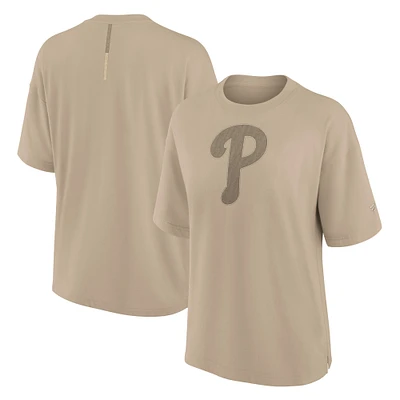 Women's Fanatics Khaki Philadelphia Phillies Elements Oversized T-Shirt