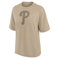 Women's Fanatics Khaki Philadelphia Phillies Oversized Elements T-Shirt