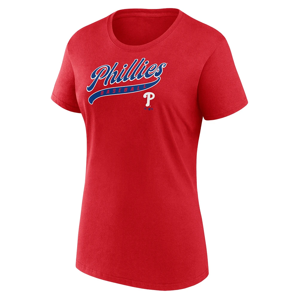 Women's Fanatics Philadelphia Phillies Start to Finish T-Shirt & Shorts Combo Pack