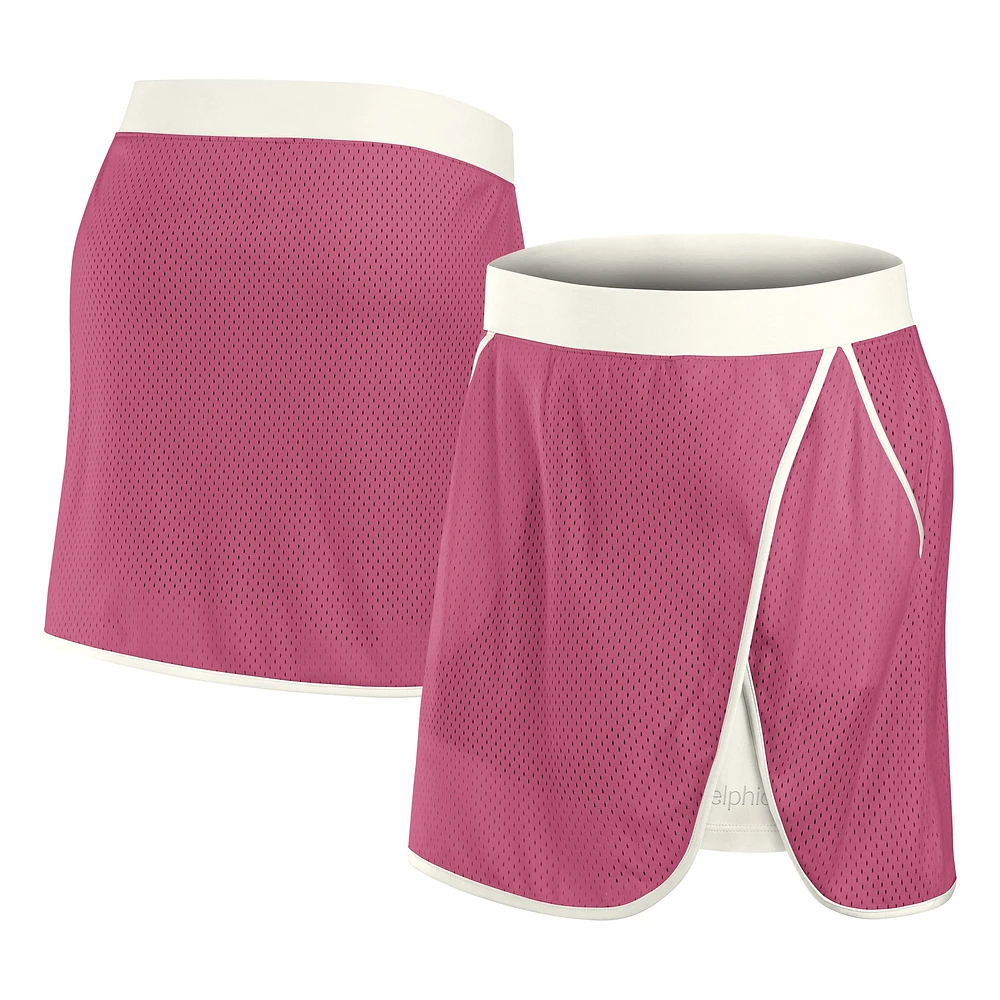 Jupe-short de bien-être Studio Fanatics rose pour femme des Philadelphia Phillies