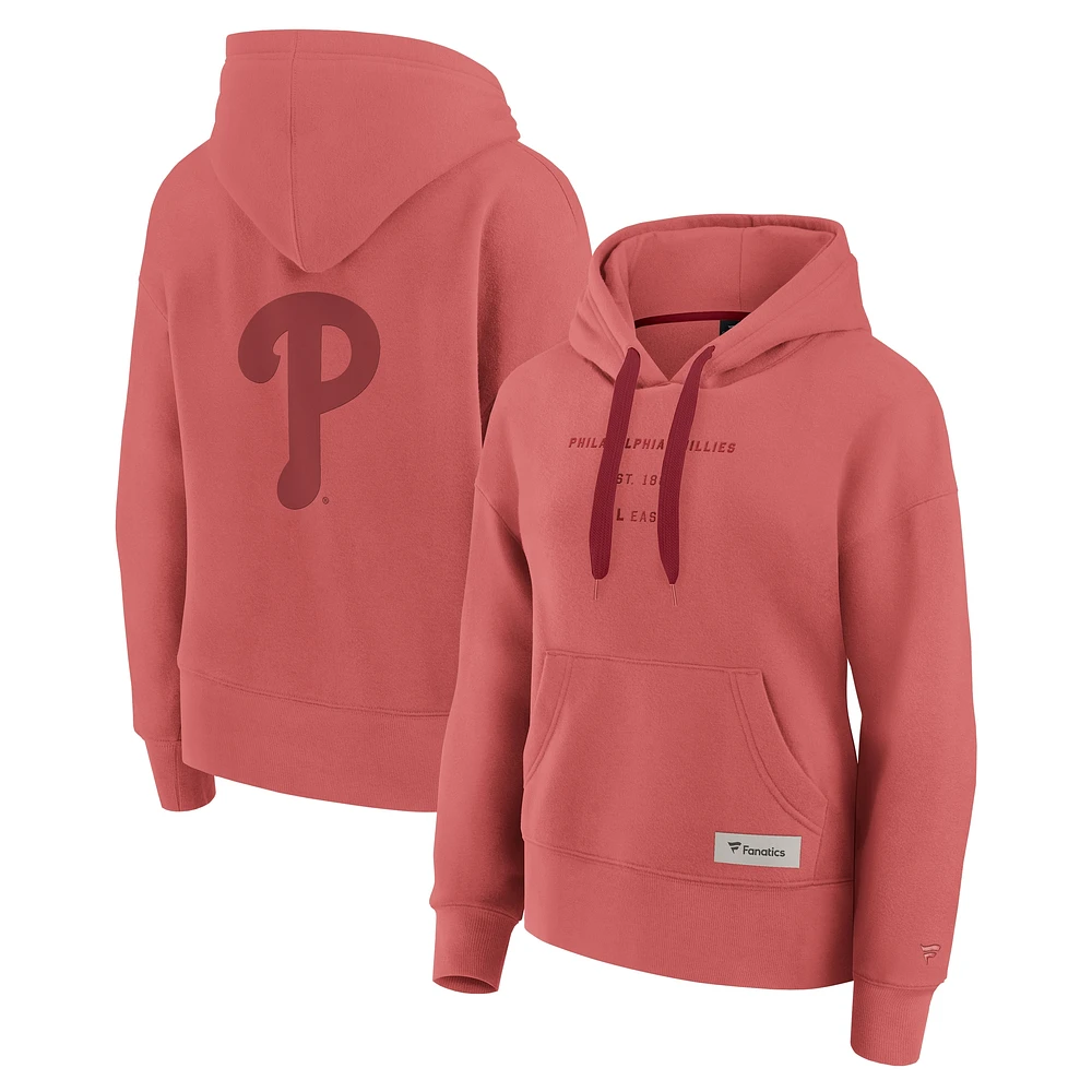 Women's Fanatics Red Philadelphia Phillies Elements Future Ground Subtle Tonal Pullover Hoodie