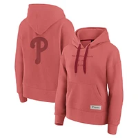 Women's Fanatics Red Philadelphia Phillies Elements Future Ground Subtle Tonal Pullover Hoodie