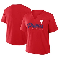 Women's Fanatics Red Philadelphia Phillies Fan Fave Stadium Slub Boxy T-Shirt