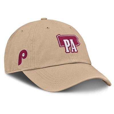 Casquette ajustable Fanatics Tan pour femme de la collection Cooperstown des Philadelphia Phillies