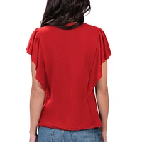 T-shirt rouge G-III 4Her par Carl Banks pour femmes des Phillies de Philadelphie Crowd Wave