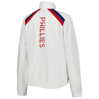 Women's G-III 4Her by Carl Banks White Philadelphia Phillies Red Flag Full-Zip Track Jacket