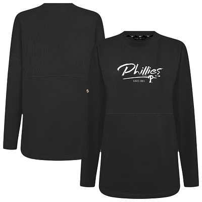 Women's Levelwear Black Philadelphia Phillies Accolade Beaudry Express Pullover Sweatshirt