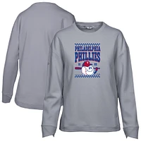 Women's Levelwear Gray Philadelphia Phillies Fiona Inaugural Pullover Sweatshirt