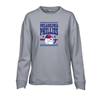 Women's Levelwear Gray Philadelphia Phillies Fiona Inaugural Pullover Sweatshirt