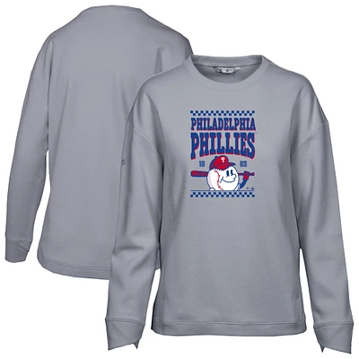 Women's Levelwear Gray Philadelphia Phillies Fiona Inaugural Pullover Sweatshirt