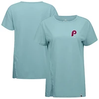Women's Levelwear Light Blue Philadelphia Phillies Cooperstown Collection Influx Core Logo T-Shirt