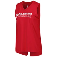 Women's Levelwear  Red Philadelphia Phillies Paisley Chase V-Neck Tank Top