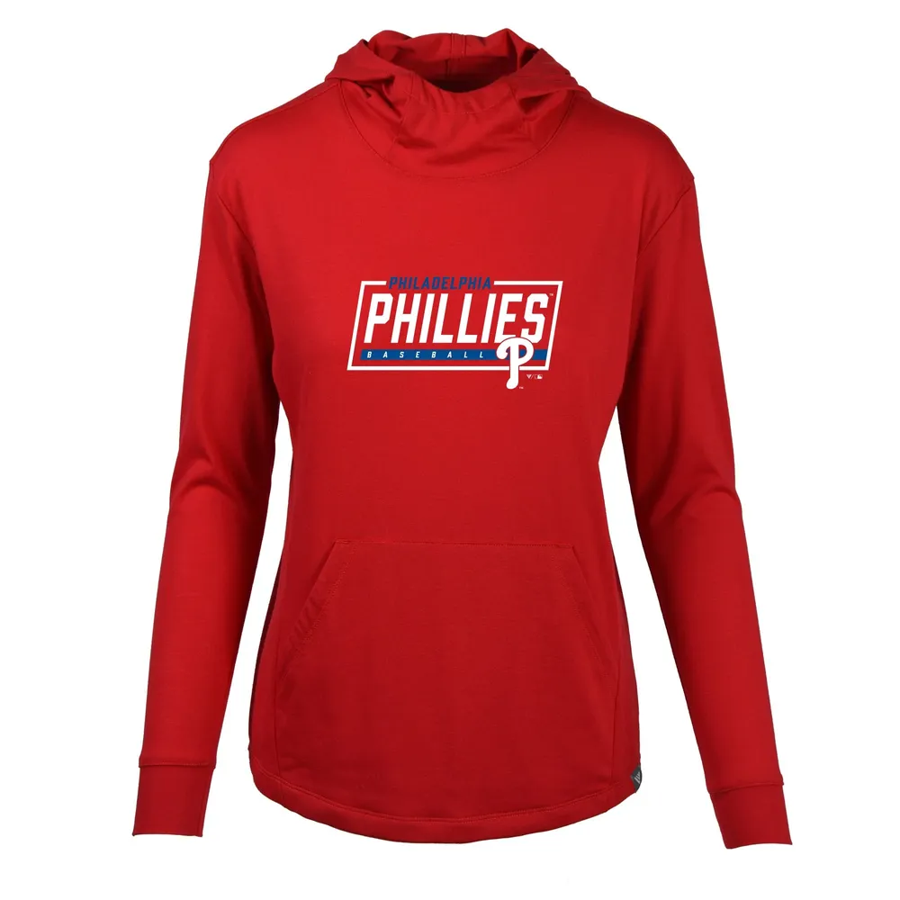 Lids Philadelphia Phillies Levelwear Women's Vivid Scuba Neck Long Sleeve  Hoodie T-Shirt - Red